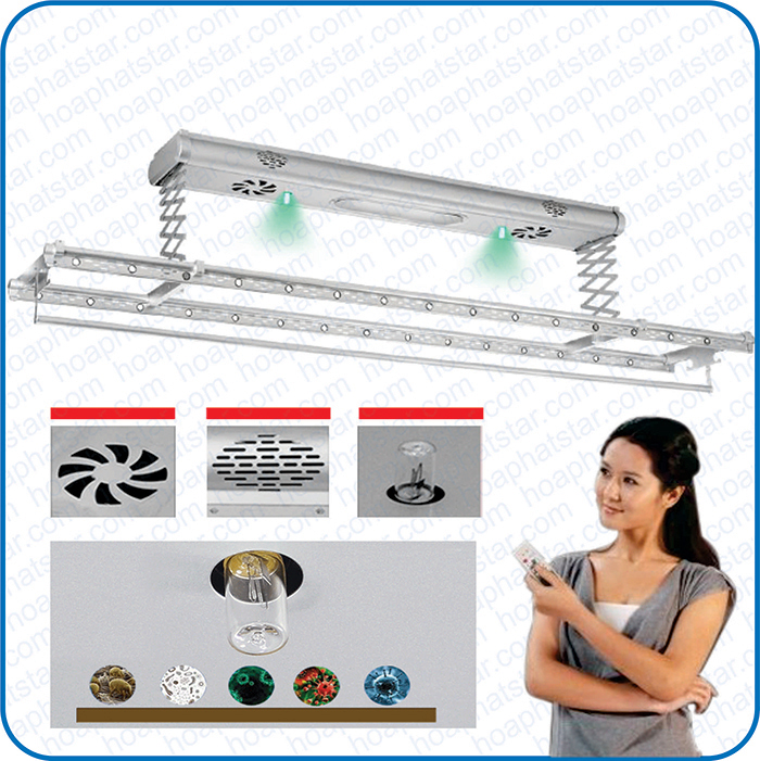 Giàn phơi thông minh điều khiển GLT-8018-FS